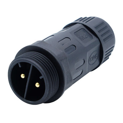Zwarte waterdichte stekkerconnector M20 PA66 Buiten LED-stekkerconnector