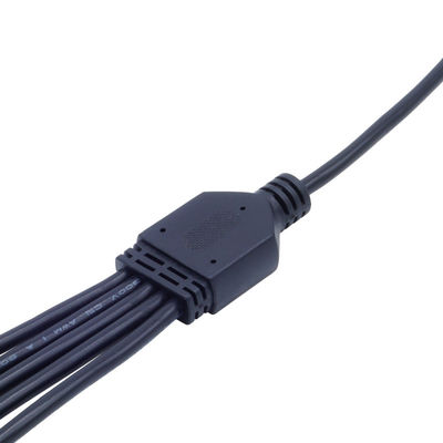 Zwarte IP67 waterdichte 8A-stroom-rating Y-type aansluiting voor 250V-toepassingen