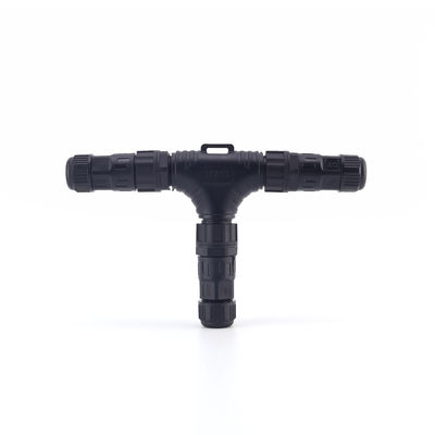 Verzamel schroeftype Tee 3 Ways Waterdichte connectoren, M25 IP68 High Voltage Outdoor LED Waterdichte stroomstok