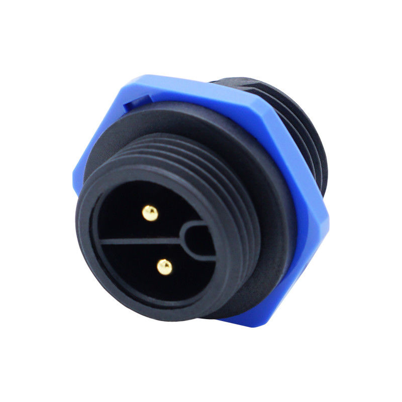 Mannelijke achterpaneel montage stopcontact M20 2-4 pin schroef type waterdicht LED IP67 connectoren